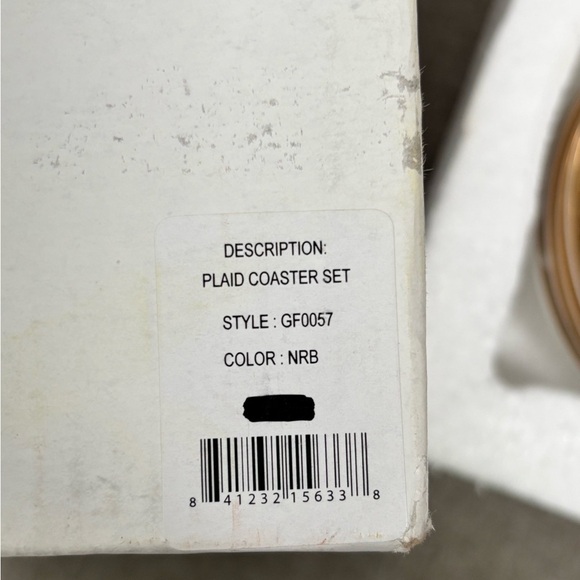 Draper James GINGHAM COASTER SET | Ceramic | New in box - Picture 4 of 4